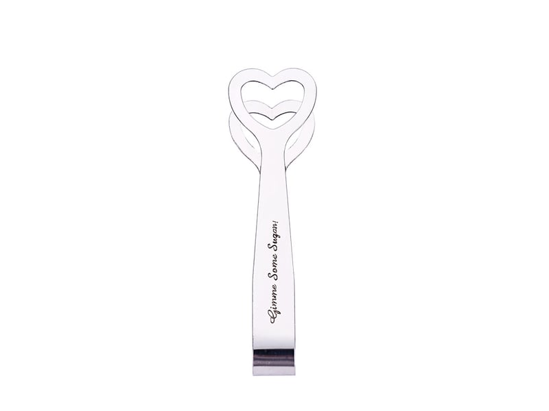Pince à glaçons en acier inoxydable pince à sucre en forme de cœur pour de mariage longueur 12cm No Commercial reference - Conforama D