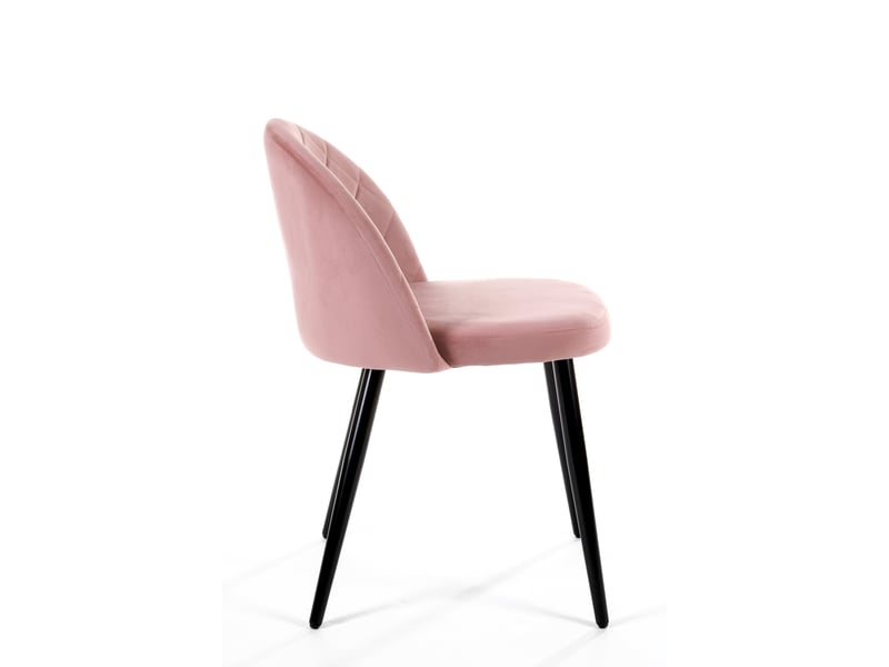  Lot de 2 chaises matelassées de salle à manger en velours akord sj.077 rose 2x SJ.077 - Conforama C