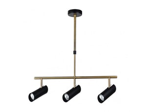 Fabrilamp marrakech, lampe, moderne, 3 x gu10, noircuir, 46-68 x 56 x 10 cm