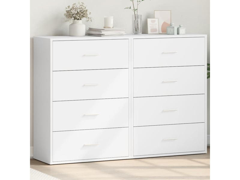  Buffets 2 pcs - bahut - meuble de rangement blanc 60x31x84 cm bois d'ingénierie  - Conforama B