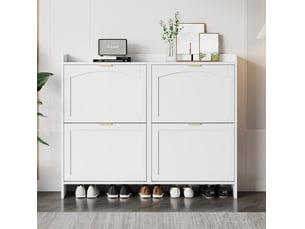 Meuble à chaussures 16 paire(s)  <strong>OKWISH</strong>  <strong></strong> coloris blanc