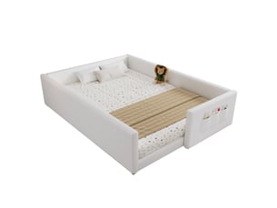 Lit 2 places 140x200 cm Seren Glow coloris blanc