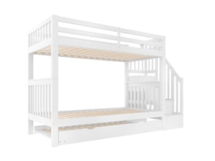 Lit superposé 90x200 cm <strong>HAUSS SPOLE</strong> <strong></strong> coloris blanc
