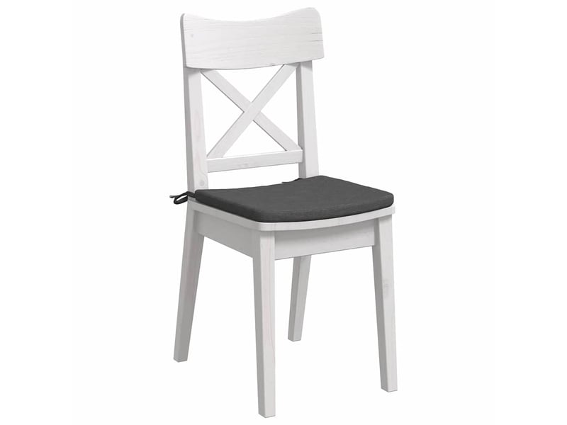  Lot de 4 coussins de siège, coussins décoratifs tissu en velours côtelé gris foncé cf59991  - Conforama C