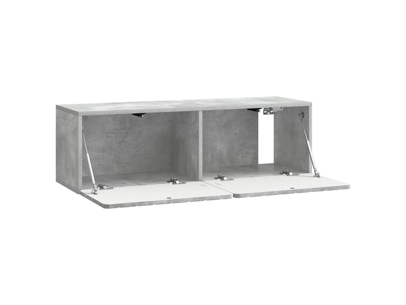  Meuble tv - banc tv - meuble de rangement mural 98 x 31 x 30 cm gris béton bois d'ingénierie  - Conforama E