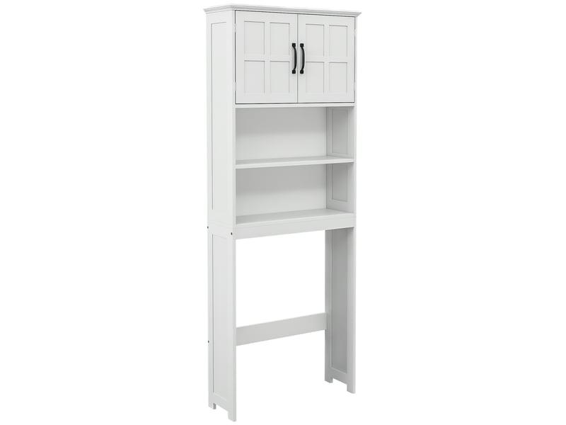  Meuble dessus wc avec placard à double porte, étagère réglable, 66 x 23 x 178 cm  - Conforama A