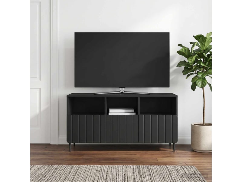  Meuble tv - banc tv - meuble de rangement avec tiroir noir 102 x 34,5 x 50 cm bois d'ingénierie  - Conforama B