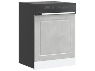 Panneau de lave-vaisselle gris béton 60x1,5x57cm