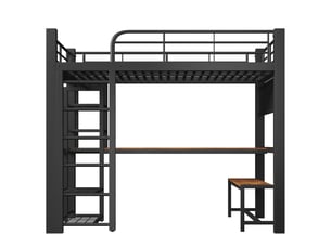 Lit mezzanine 90x200 cm <strong></strong>  <strong></strong> coloris noir
