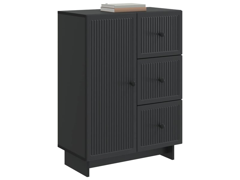  Buffet - bahut - meuble de rangement avec tiroir noir 66 x 34,5 x 90 cm bois d'ingénierie  - Conforama C