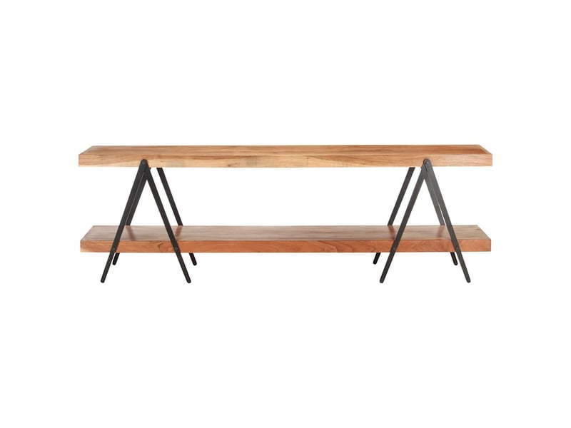  Meuble tv - banc tv - meuble de rangement 160x40x50 cm bois d'acacia solide  - Conforama A