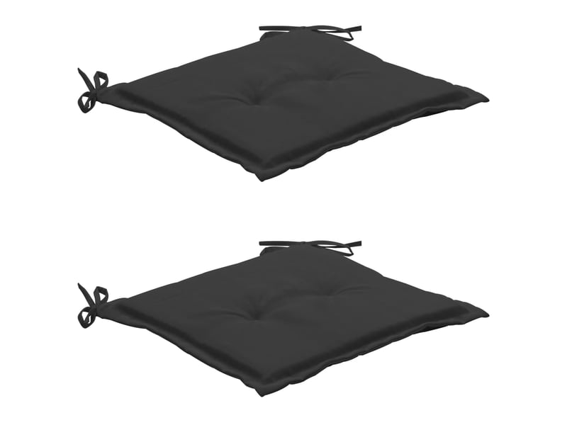  Lot de 2 coussins de chaise de jardin 100% polyester anthracite 50x50x3 cm dec021730  - Conforama A