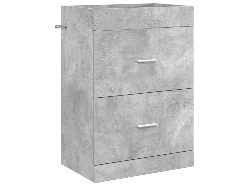  Meuble sous lavabo de salle de bain, commode gris béton shl6695  - Conforama A