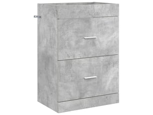 Meuble sous lavabo de salle de bain, commode gris béton shl6695