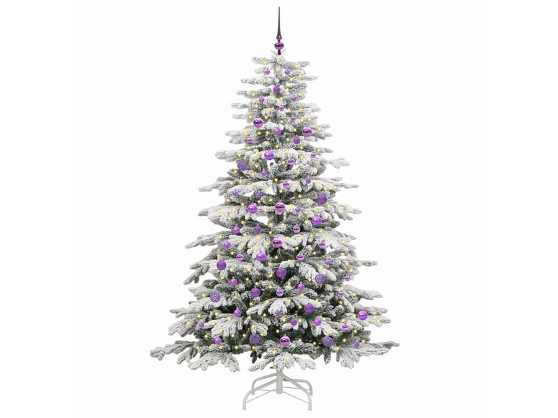  Sapin de noël, arbre de noël artificiel à branches articulées blanc 210 cm shl3559  - Conforama C