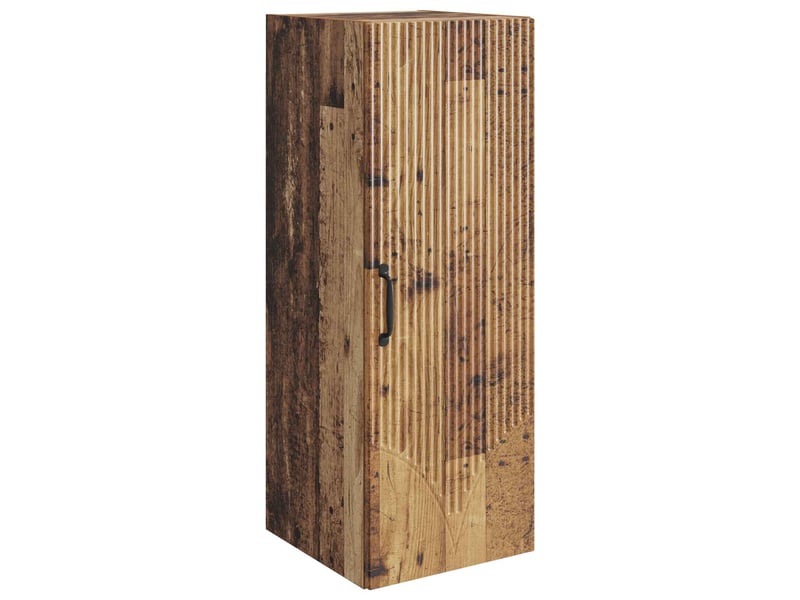  Armoire murale salon 33x34,5x90cm bois d'ingénierie bois ancien shl8551  - Conforama A