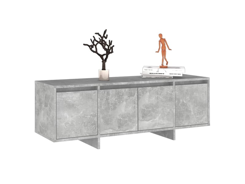  Meuble tv - banc tv - meuble de rangement gris béton 120x30x40,5 cm bois d'ingénierie  - Conforama D