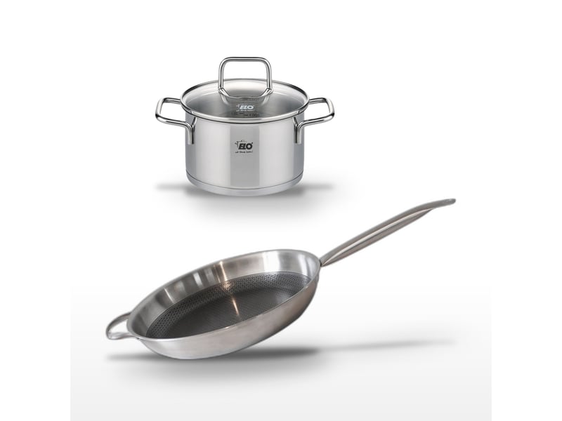 Lot poêle 32 cm et faitout 12 cm elo relief solution 9586250BX88 - Conforama A