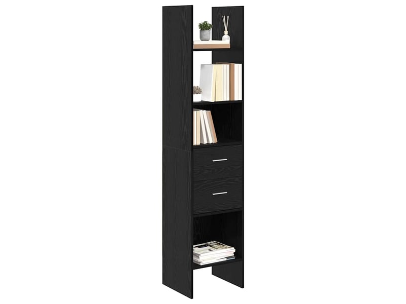 Bibliothèque 2 niveaux, armoire à livres 40 x 35 x 180 cm bois d'ingénierie shl2707 - Conforama C
