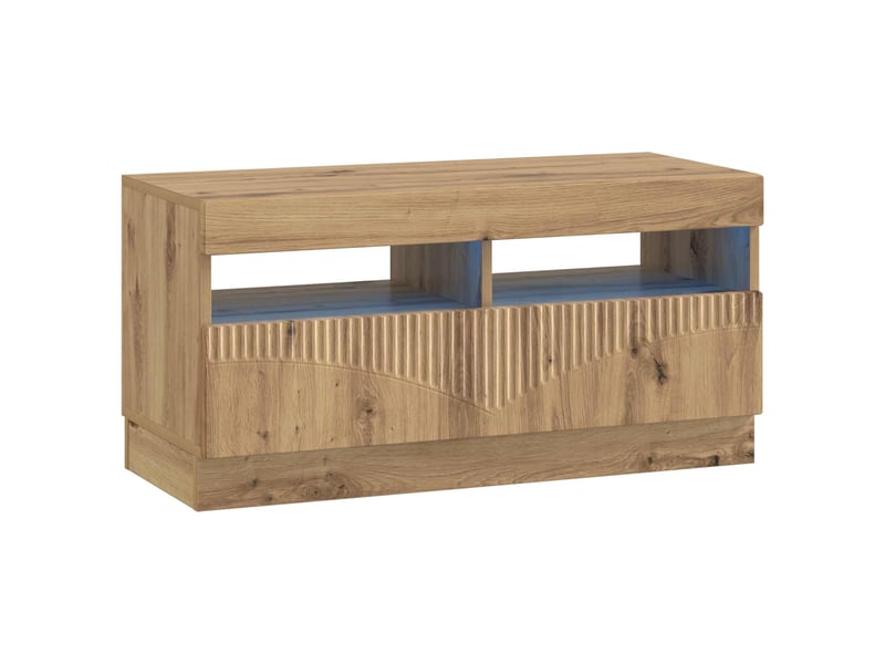  Meuble tv - banc tv - meuble de rangement led hoorn 3 pcs chêne artisanal bois d'ingénierie  - Conforama E