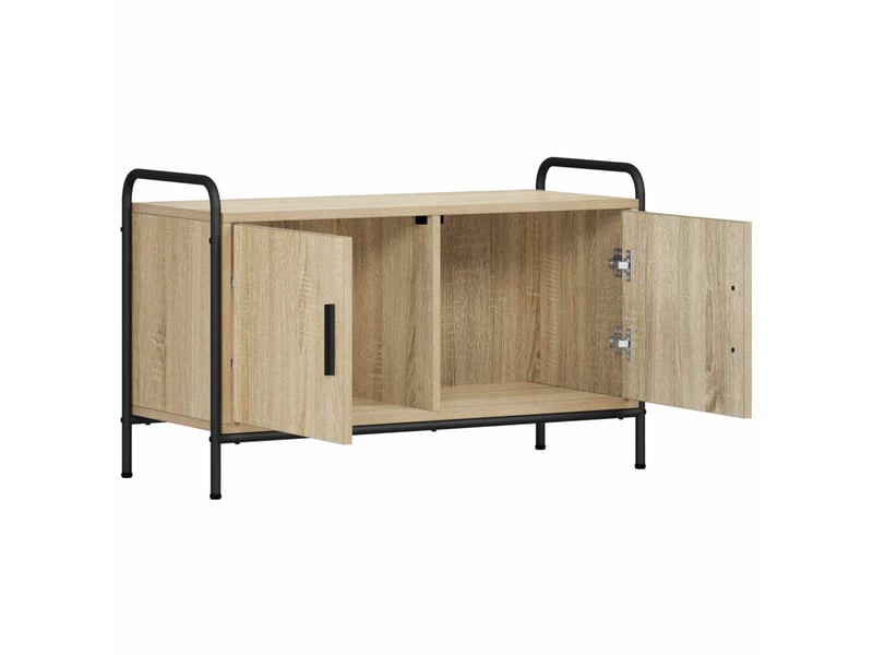  Meuble tv moderne, banc tv 79,5x33x50 cm chêne sonoma bois d'ingénierie shl96931  - Conforama C