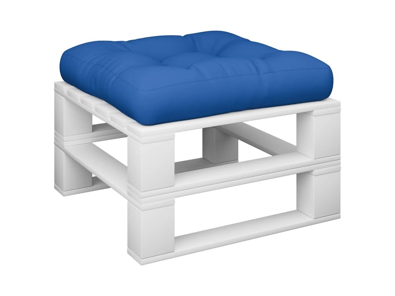  Coussin de palette, coussin de chaise, coussin de canapé bleu 58x58x10 cm tissu cf55298  - Conforama C