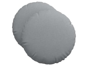 Lot de 2 coussins de siège, coussins décoratifs tissu gris clair ø50 x 19 cm cf59825