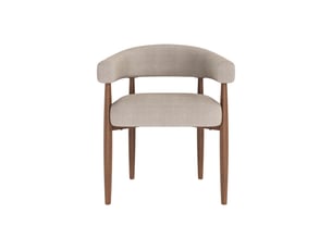Lot de 2 chaises en métal aspect bois, assise respirante, style moderne, chenille, noyer + taupe