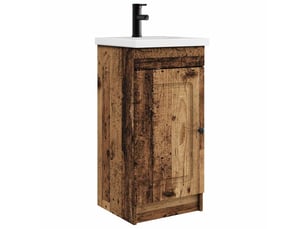 Meuble de salle de bain avec évier bois ancien shl9447