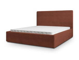Lit coffre 180x200 cm <strong>MASSENO</strong> <strong></strong> coloris marron