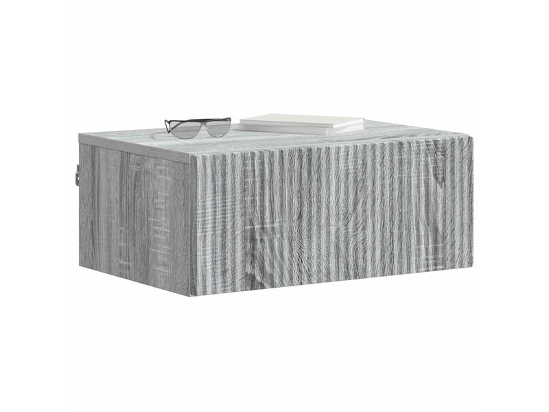  Table de chevet - cabinet de chevet - table de nuit mural sonoma gris 49 x 34,5 x 20 cm  - Conforama B