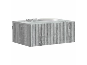 Table de chevet - cabinet de chevet - table de nuit mural sonoma gris 49 x 34,5 x 20 cm