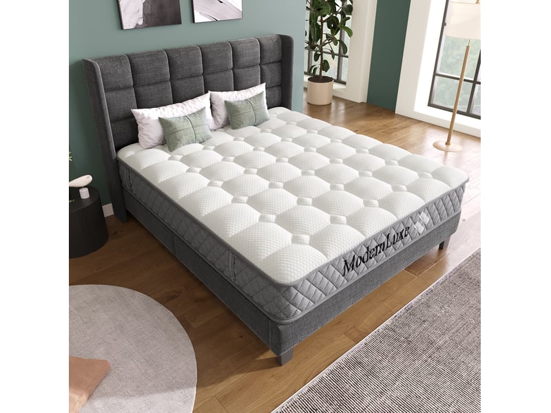  Matelas 120x200 cm 7 zones à ressorts ensachés et mousse froide h3 blanc  - Conforama B