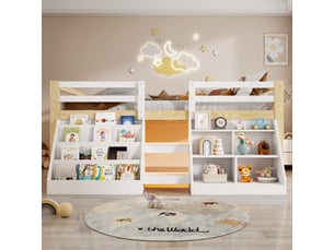 Lit avec rangement 140x200 cm <strong>MODERNLUXE</strong> <strong></strong> coloris marron