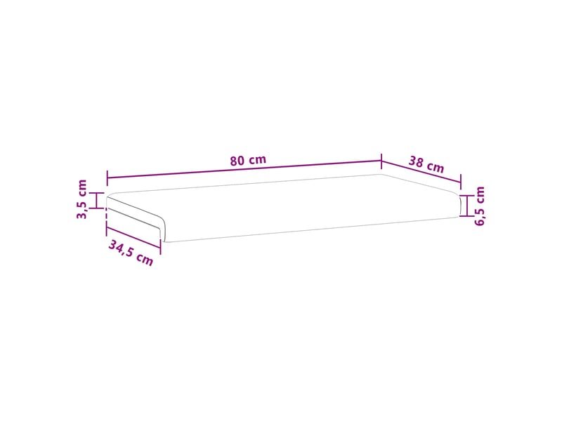  Coussin de banc, coussin d'assise, coussin de canapé velours bordeaux profondeur 35 cm cf53854  - Conforama E