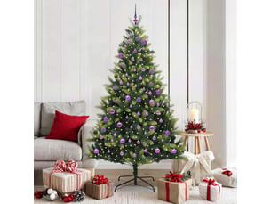 Sapin de noël - arbre de noël artificiel en silicone flexible 300 leds vert