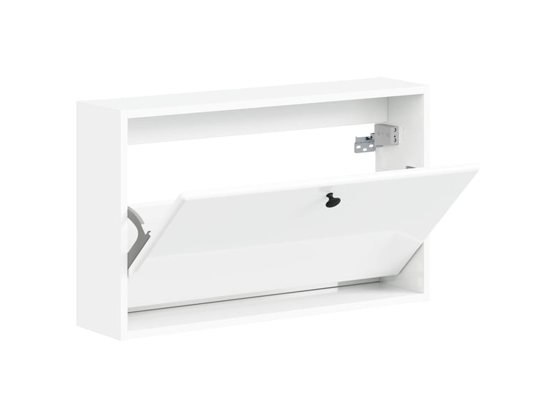  Meuble à chaussures mural, armoire à chaussures breda 71x17x43 cm blanc brillant  - Conforama C