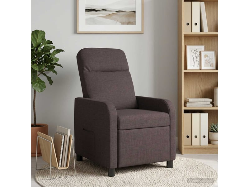  Vidaxl fauteuil inclinable marron foncé tissu  - Conforama B