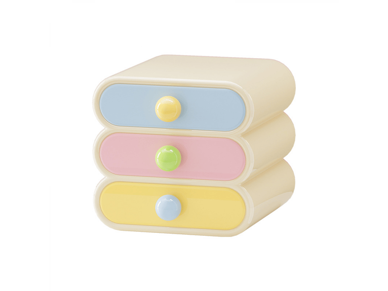  Boîte de rangement pastel non toxique avec tiroir - pour vanité, bureau ou salle de bain  - Conforama A