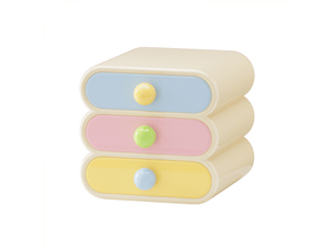 Boîte de rangement pastel non toxique avec tiroir - pour vanité, bureau ou salle de bain