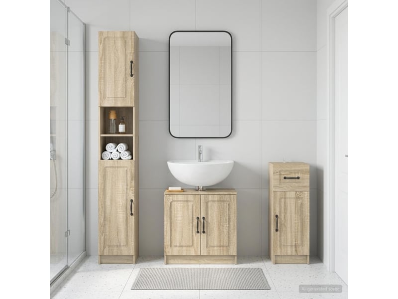  Ensemble de meuble de salle de bain 3 pièces utrecht cf63502  - Conforama B
