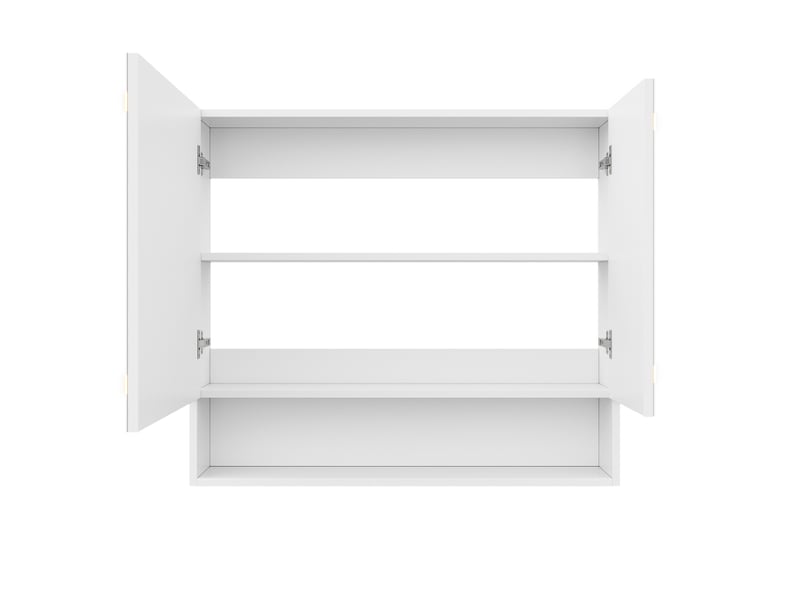  Armoire miroir sdb blanche 80 × 17 × 70 cm, led, antibuée, soft-close  - Conforama E