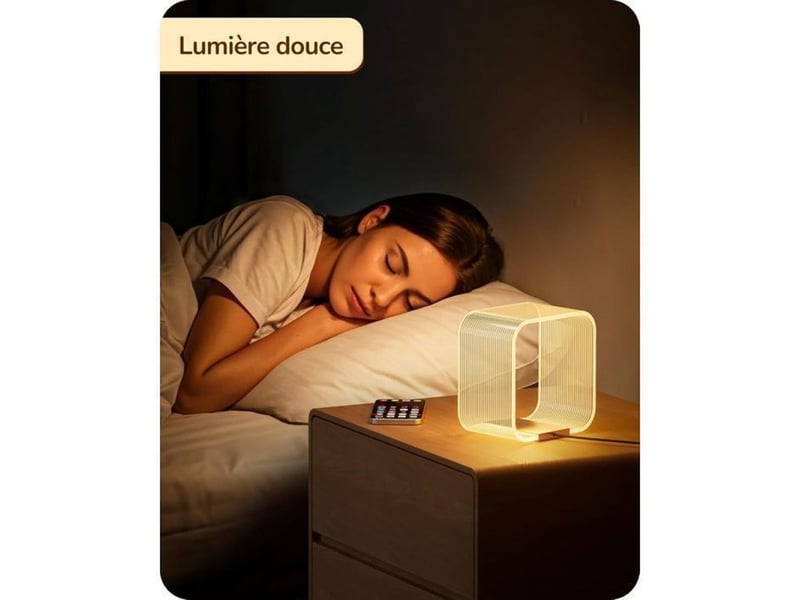  Lampe led de chevet edishine 4w 3000k, acrylique et aluminium 370618_AABJN35645_6_DROPFR - Conforama C