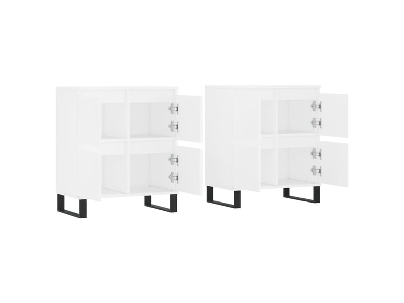  Buffets 2 pcs - bahut - meuble de rangement blanc bois d'ingénierie  - Conforama D