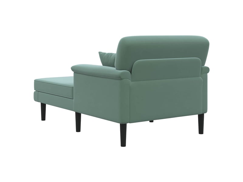  Vidaxl chaise longue vert mer velours  - Conforama E