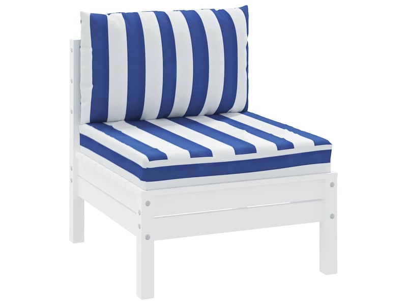  Lot de 2 coussins de palette, coussins de canapé rayures bleuesblanches cf59592  - Conforama C