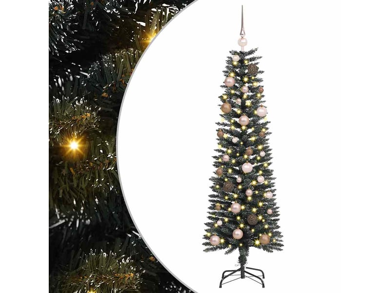 Sapin de noël artificiel, arbre de noël vert 150 cm pvc, plastique et acier shl523 - Conforama A