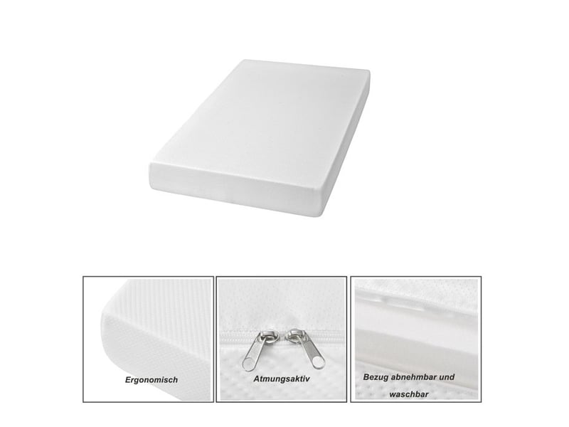  Matelas ergonomique - 90x200 cm - mousse - dureté h3 - certifié öko-tex - antidérapant 90x200x16cm - Conforama E
