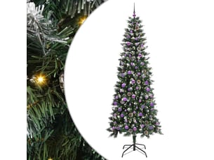 Sapin de noël artificiel, arbre de noël vert 240 cm pvc, plastique et acier shl436