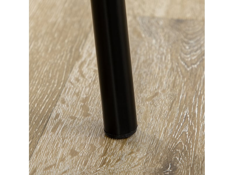  Lot de 3 meubles de cuisine : table bistrot et 2 chaises noires avec étagère, idéal pour petit espace  - Conforama E